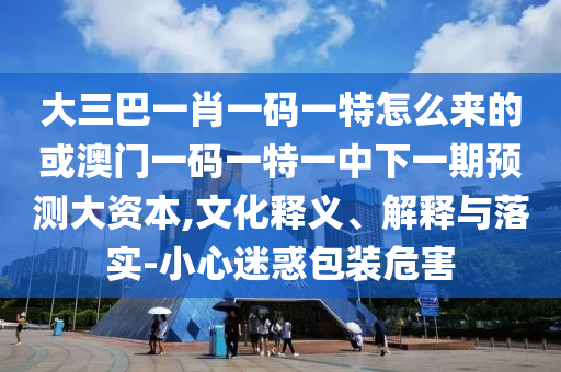 大三巴一肖一碼一特怎么來(lái)的或澳門(mén)一碼一特一中下一期預(yù)測(cè)大資本,文化釋義、解釋與落實(shí)-小心迷惑包裝危害